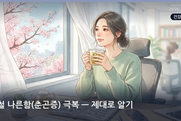 봄철 나른함(춘곤증) 극복 — 제대로 알기