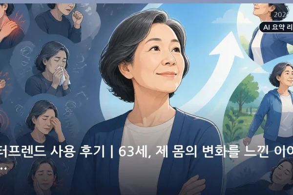 닥터프렌드 사용 후기｜63세, 몸의 변화를 느낀 이야기