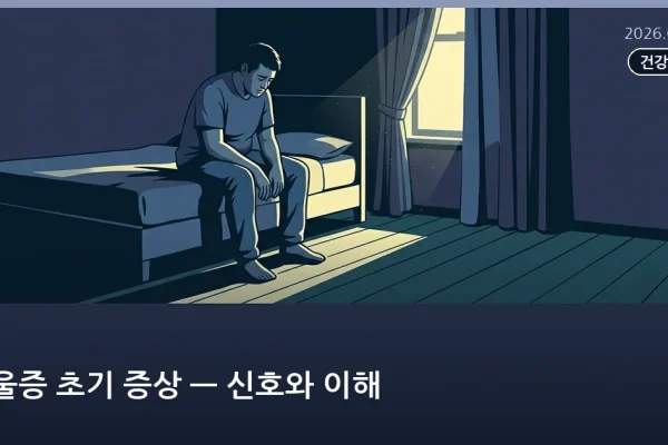 우울증 초기 증상 — 신호와 이해