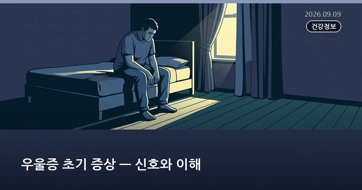 우울증 초기 증상 — 신호와 이해