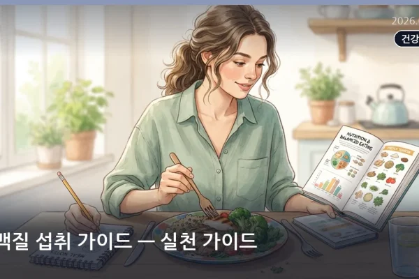 단백질 섭취 가이드 — 실천 가이드