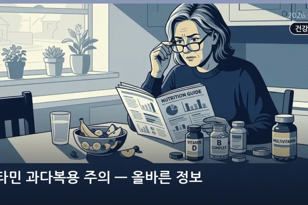 비타민 과다복용 주의 — 올바른 정보