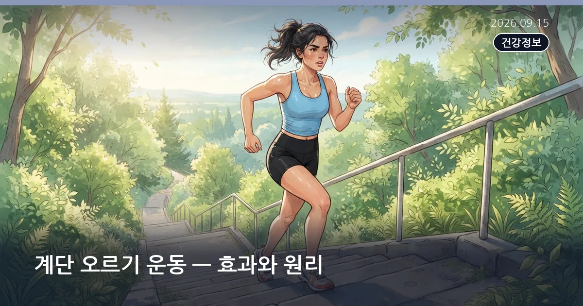계단 오르기 운동 — 효과와 원리