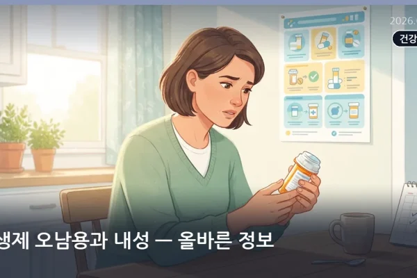 항생제 오남용과 내성 — 올바른 정보