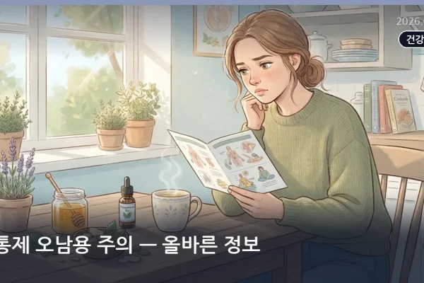 진통제 오남용 주의 — 올바른 정보