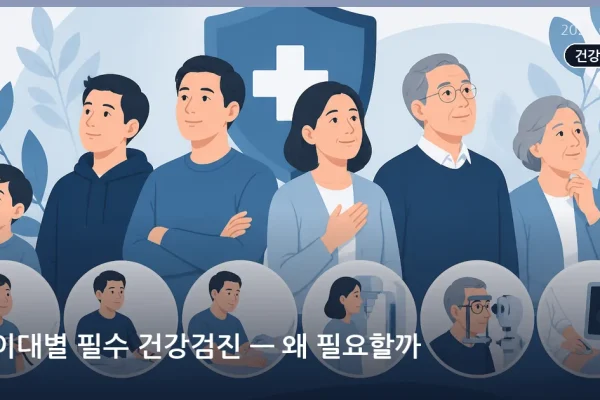 나이대별 필수 건강검진 — 왜 필요할까