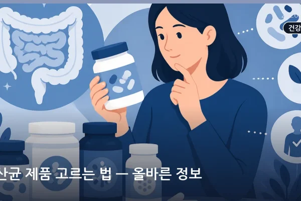 유산균 제품 고르는 법 — 올바른 정보