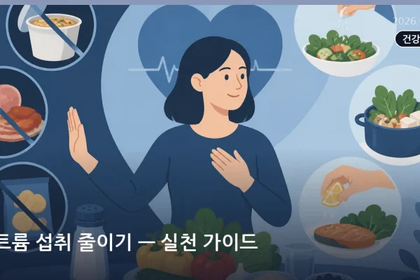 나트륨 섭취 줄이기 — 실천 가이드