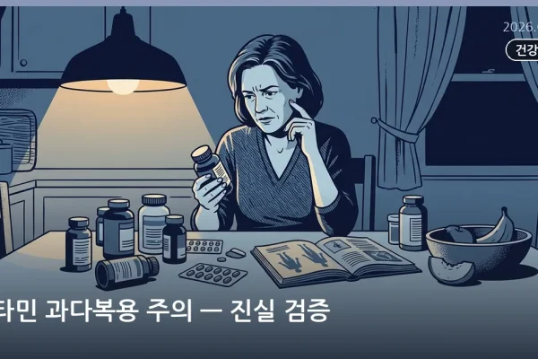 비타민 과다복용 주의 — 진실 검증