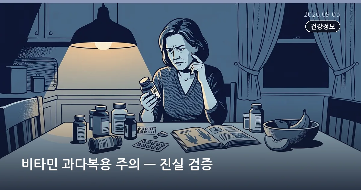 비타민 과다복용 주의 — 진실 검증