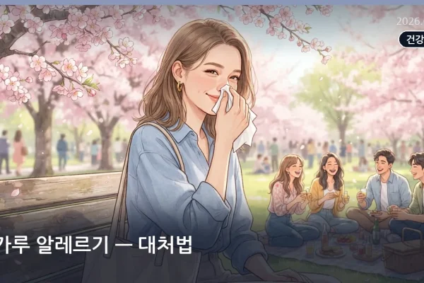 꽃가루 알레르기 — 대처법