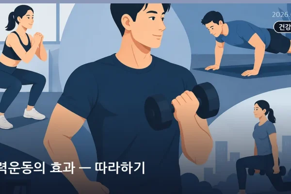근력운동의 효과 — 따라하기