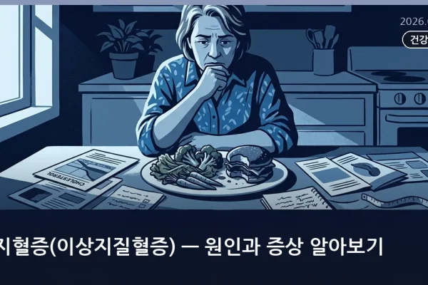 고지혈증(이상지질혈증) — 원인과 증상 알아보기