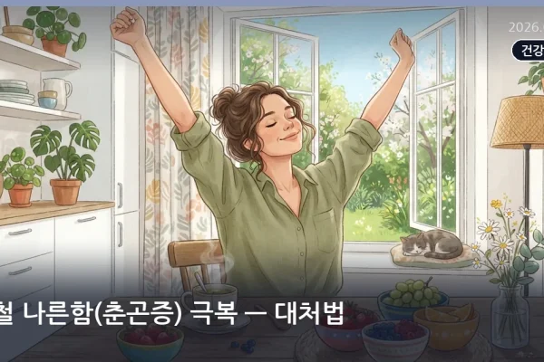 봄철 나른함(춘곤증) 극복 — 대처법