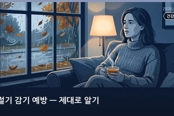 환절기 감기 예방 — 제대로 알기