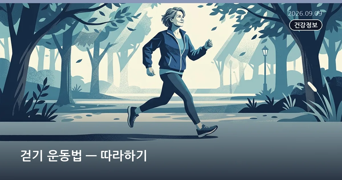 걷기 운동법 — 따라하기