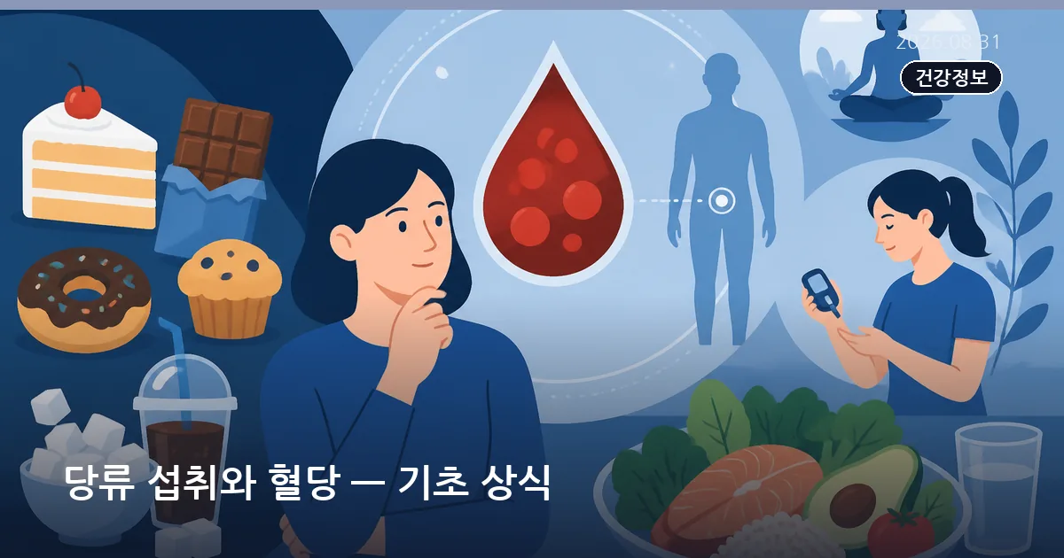 당류 섭취와 혈당 — 기초 상식