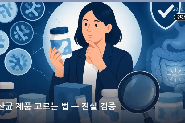 유산균 제품 고르는 법 — 진실 검증