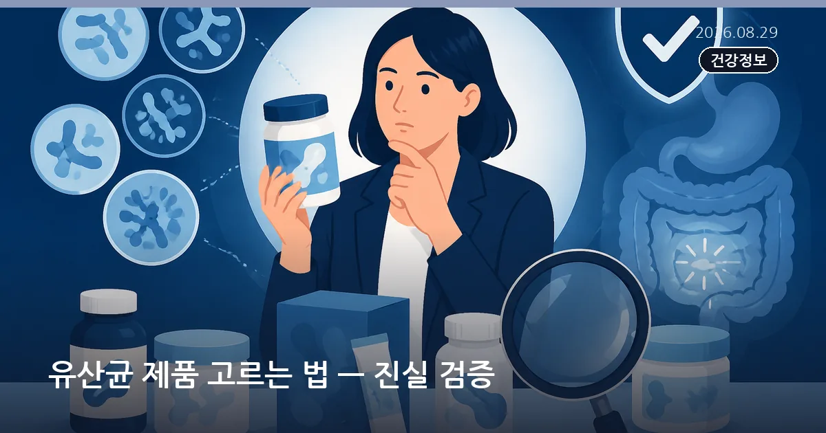 유산균 제품 고르는 법 — 진실 검증