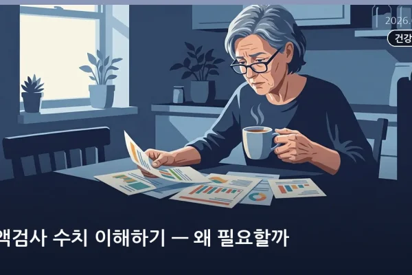 혈액검사 수치 이해하기 — 왜 필요할까