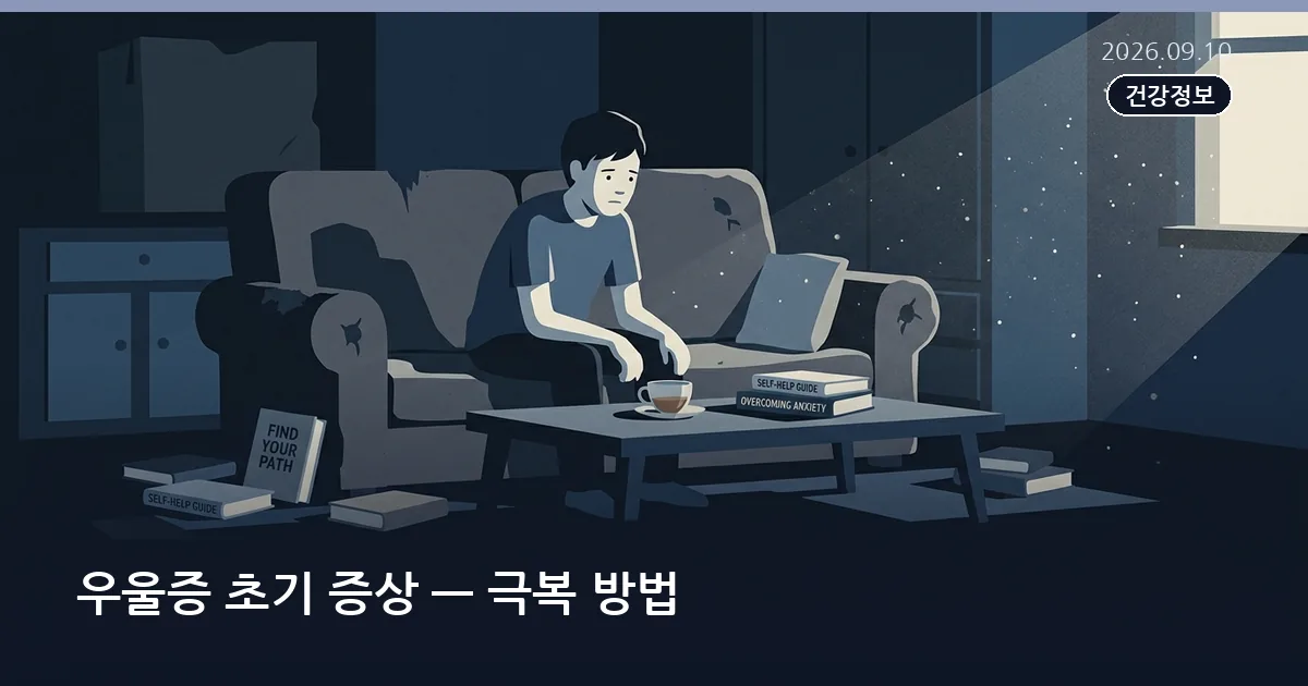 우울증 초기 증상 — 극복 방법