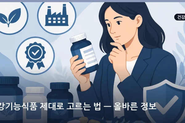 건강기능식품 제대로 고르는 법 — 올바른 정보