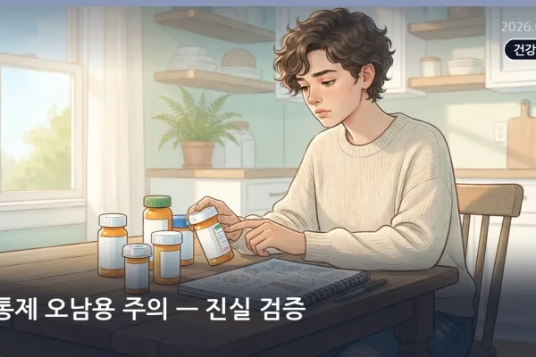 진통제 오남용 주의 — 진실 검증