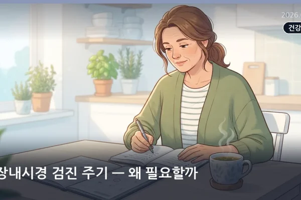 대장내시경 검진 주기 — 왜 필요할까