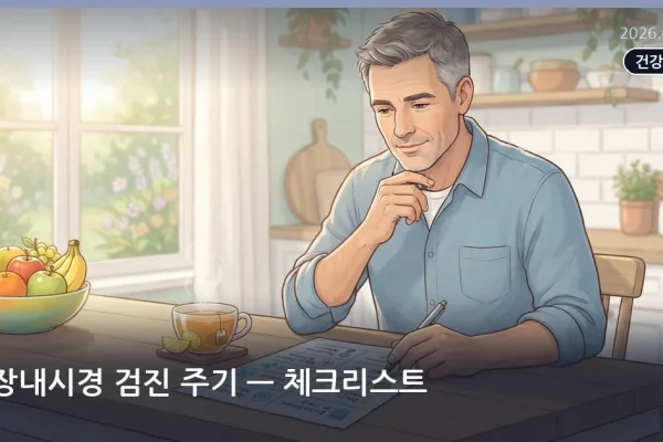 대장내시경 검진 주기 — 체크리스트