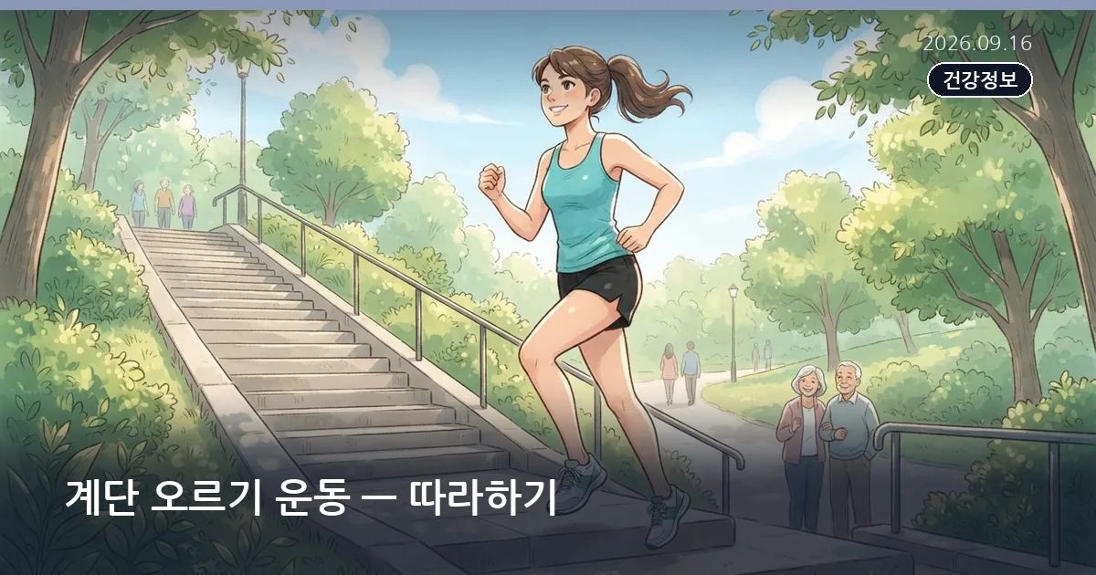 계단 오르기 운동 — 따라하기