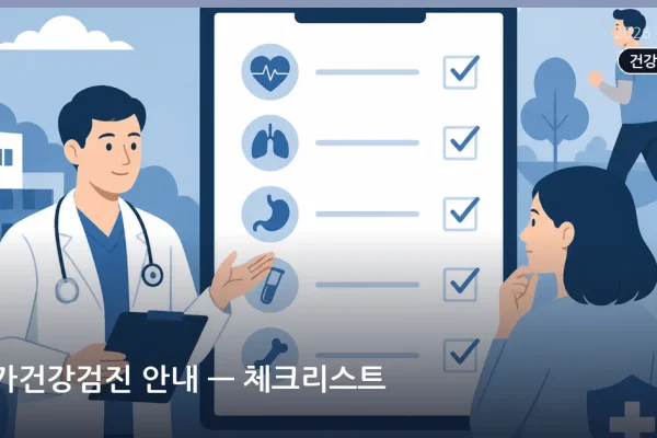 국가건강검진 안내 — 체크리스트
