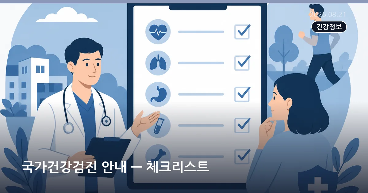 국가건강검진 안내 — 체크리스트