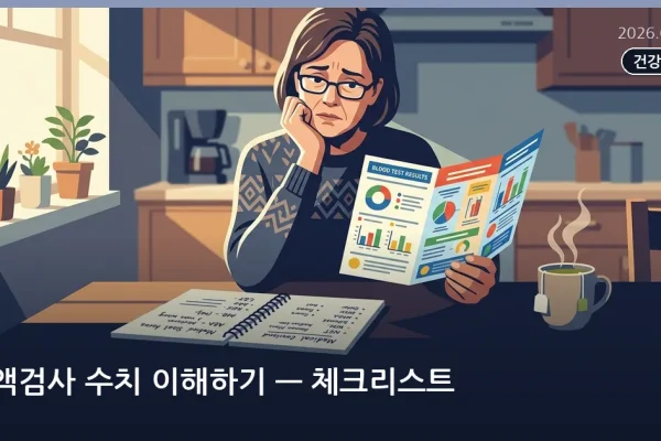혈액검사 수치 이해하기 — 체크리스트