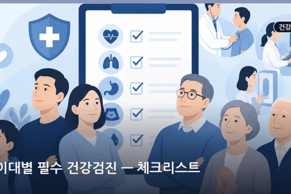 나이대별 필수 건강검진 — 체크리스트