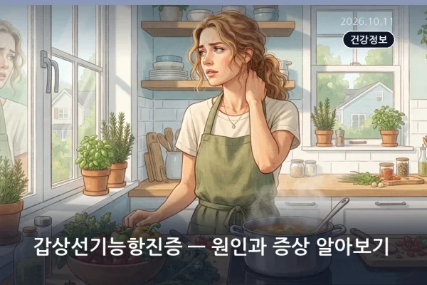 갑상선기능항진증 — 원인과 증상 알아보기