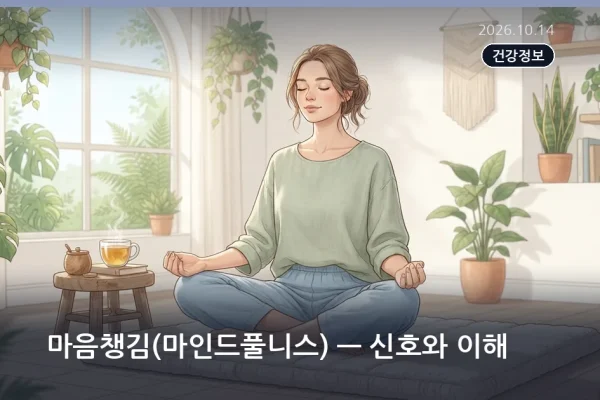 마음챙김(마인드풀니스) — 신호와 이해
