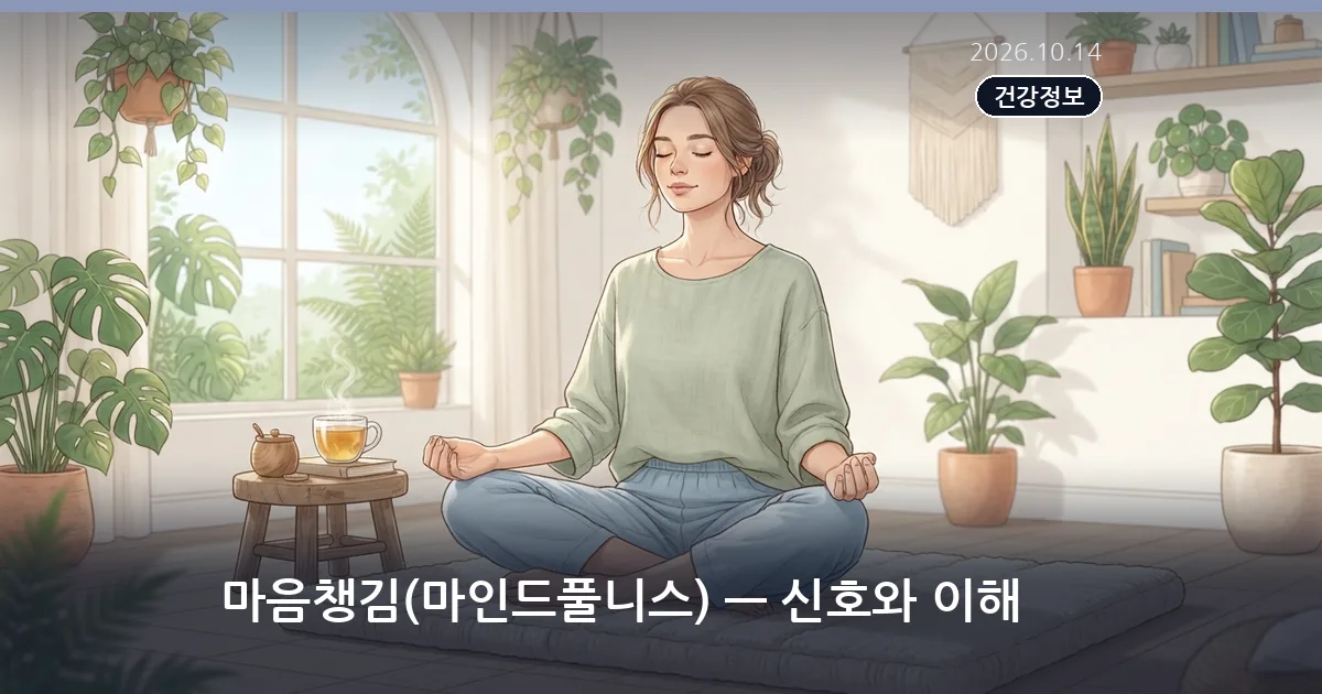 마음챙김(마인드풀니스) — 신호와 이해