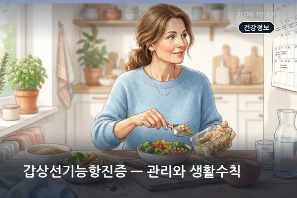 갑상선기능항진증 — 관리와 생활수칙