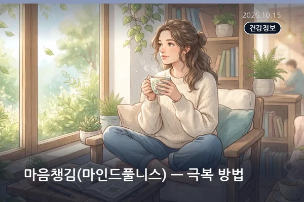 마음챙김(마인드풀니스) — 극복 방법