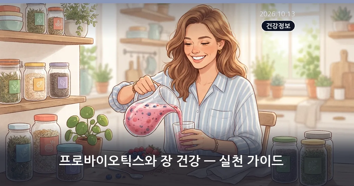 프로바이오틱스와 장 건강 — 실천 가이드