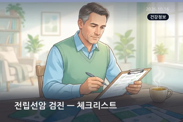 전립선암 검진 — 체크리스트
