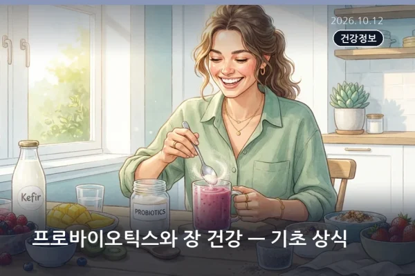 프로바이오틱스와 장 건강 — 기초 상식