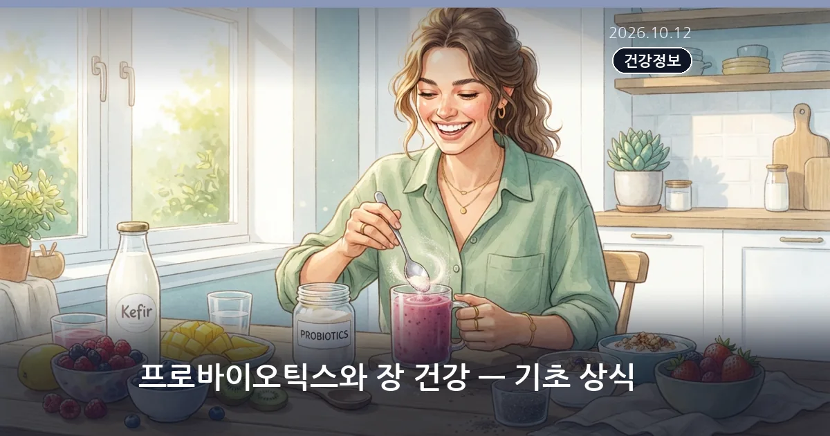 프로바이오틱스와 장 건강 — 기초 상식