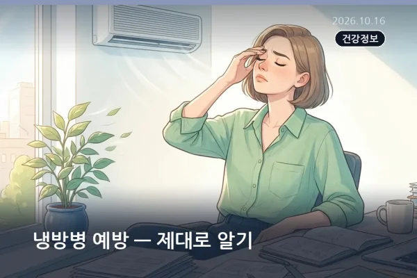 냉방병 예방 — 제대로 알기