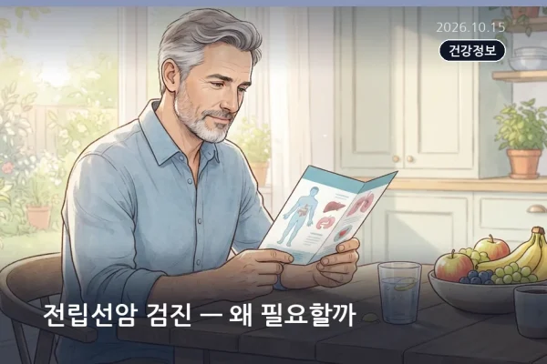 전립선암 검진 — 왜 필요할까