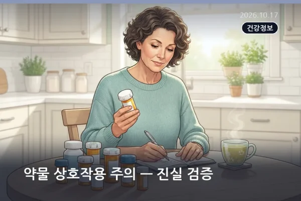 약물 상호작용 주의 — 진실 검증