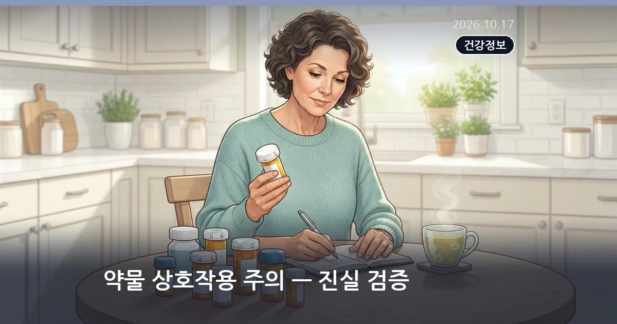 약물 상호작용 주의 — 진실 검증