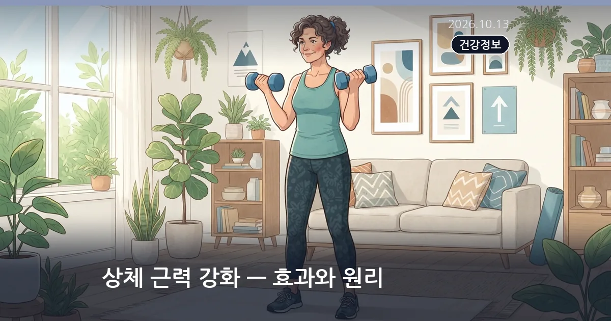 상체 근력 강화 — 효과와 원리